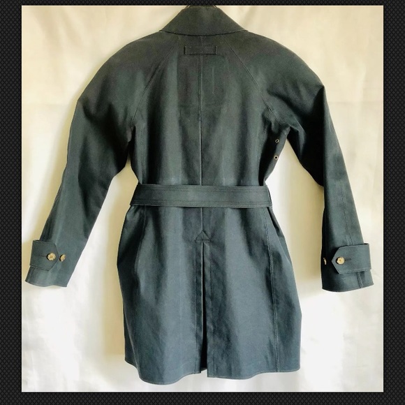 Talbots Women's Black Trench Jacket Cotton Size 4 - Picture 5 of 7